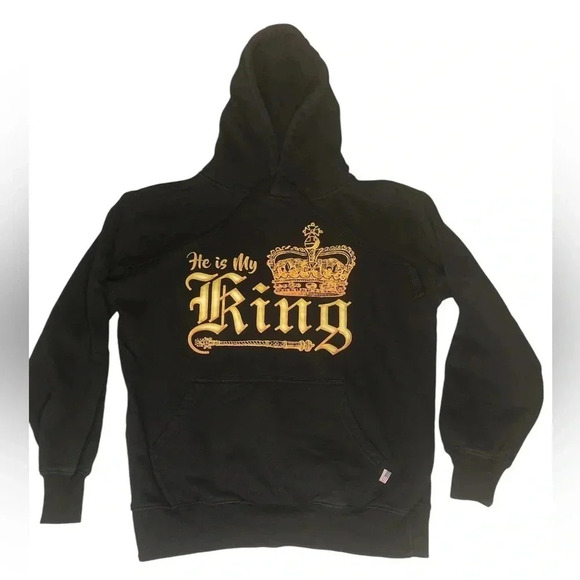 Pro Cube 2- Black Hoodies She is my Queen & He is my King - Picture 2 of 6